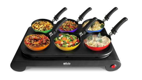 Silva-Homeline PW 2106 parti wok'u, 1000 W, siyah ürün görseli 1