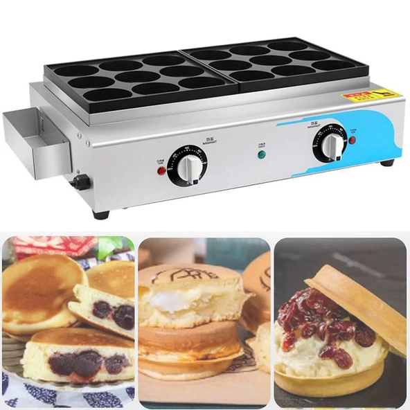 ToayNia Ticari Elektrikli Yumurta Burger Makinesi, Yumurta Burger Makinesi, Halka Isıtıcı, 50-300°C Düğme Kontrolü, 9/18 Kong, Burgerler, Sahanda Yumurtalar, Sandviçler için 18 ürün görseli 1