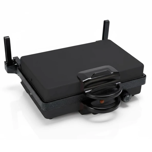 SHOV Multigrill Tandır 2000W Black Edition, granit kaplama, üst/alt ısıtma, 5 kademeli termostat, yağ toplama sistemi, güç ekranı - kontaklı ızgara ve masa ızgarası (Güveçsiz Black Edition) ürün görseli 1
