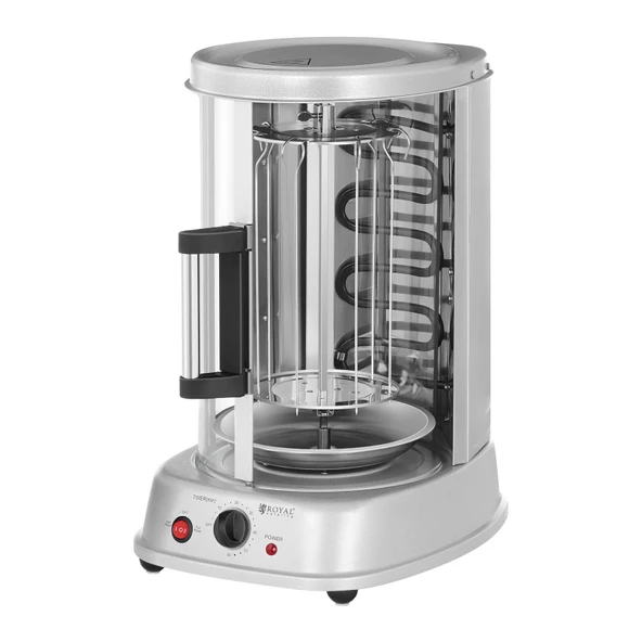 Royal Catering Dikey Izgara Döner Izgara Tavuk Izgara RCGV-1400 (21 L, 4'ü 1 arada, Güç: 1.500 W, 120 °C'ye kadar, Zamanlayıcı 60 dakikaya kadar) ürün görseli 1