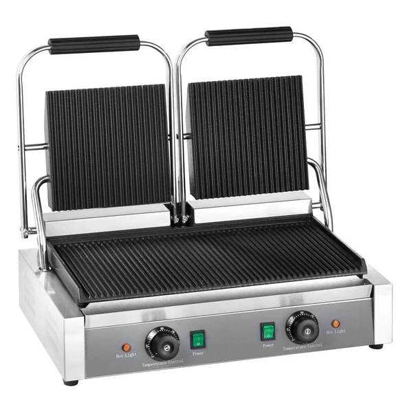 GastroHero elektrik kontaklı ızgara ECO 2 x 1,8 kW, oluklu catering malzemeleri ürün görseli 1