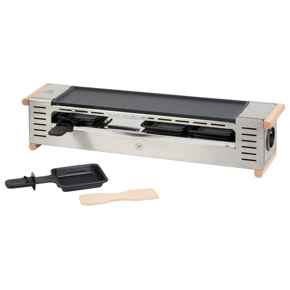 Louis Telier profesyonel silecek - 4 tava + yapışmaz kaplamalı plaka - 1 ila 4 kişi - dikdörtgen şekil - paslanmaz çelik - emniyet anahtarı - 230 V/600 W ürün görseli 1