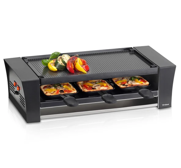 Trisa Electronics Pizza Raclette, 1500 W, Siyah ürün görseli 1