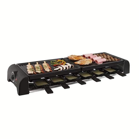 Raclette makinesi 12 kişilik 1800w - doc185, Siyah ürün görseli 1