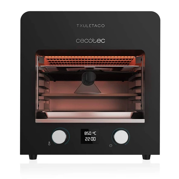 Cecotec Txuletaco 8000 Cehennem Kavurma Makinesi. 2200W, dökme demir ızgara, taş ve pizza tepsisi, 2 adet yağ damlama tepsisi, 850°'ye kadar sıcaklık, dijital termometre dahil ürün görseli 1