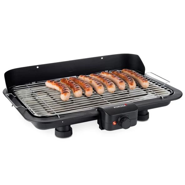 Korona 46117 XXL ızgara yüzeyli elektrikli barbekü masa ızgarası (51 x 30 cm) | 2200 watt | Çıkarılabilir ısıtma elemanı | Emniyet anahtarı | Sürekli sıcaklık ayarı ürün görseli 1