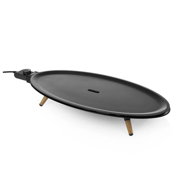 Princess 103200 Table Chef Elypse Pure - 2000 watt güç - Benzersiz oval tasarım - Modern bambu gövde - 60 x 30 cm ürün görseli 1