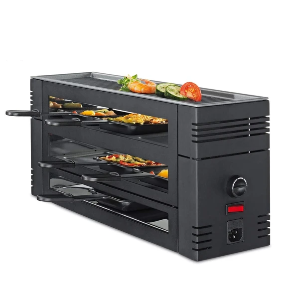 Spring - Pizza Raclette 6 - Masanız için siyah ızgara plakası, 6 kişilik ürün görseli 1