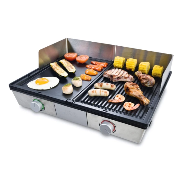 Solis Deli Grill 7951 - Elektrikli Izgara - Sıçrama Koruması ve 2 Spatula Dahil Izgara - Elektrikli Masa Izgarası - Paslanmaz Çelik ürün görseli 1