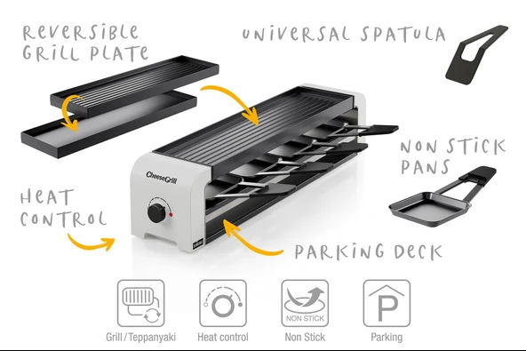 Stöckli Raclette CheeseGrill 4 Beyaz - Resim 3