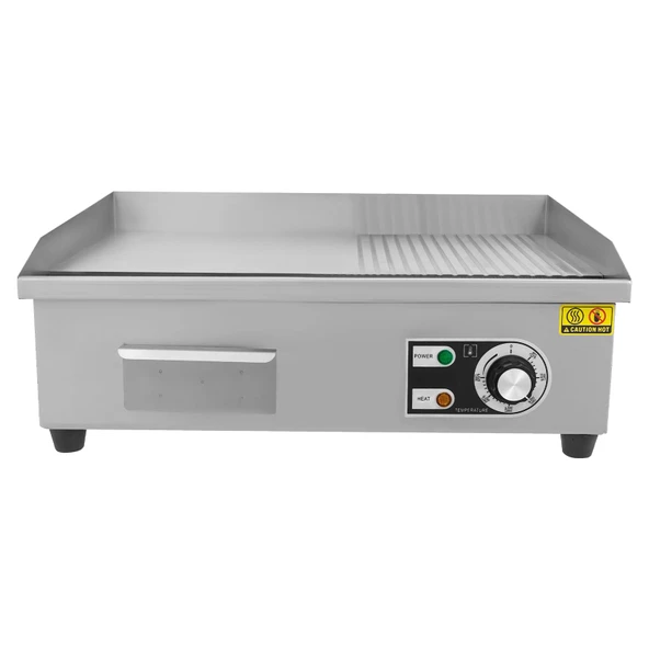 3000W elektrikli ızgara plakası ticari elektrikli ızgara 50-300°C'lik profesyonel kızartma ve ızgara plakası sıcaklığı, sebze ve etleri kavurmak ve ızgaralamak için uygundur ürün görseli 1
