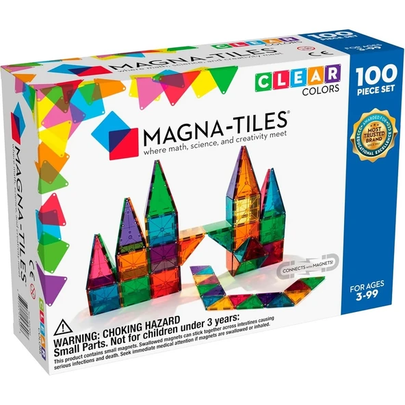 Magna Tiles Clear Color 100 Parça ürün görseli 1