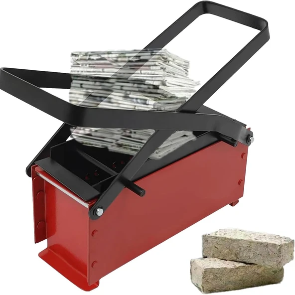 BDJSN Briket Makinesi, DIY Gazete Tuğla Yapma Makinesi, Aile için Taşınabilir Manuel Kağıt Kütük Tuğla Briket Makinesi, Çiftlik, Gazete Ofisi, Fabrika ürün görseli 1