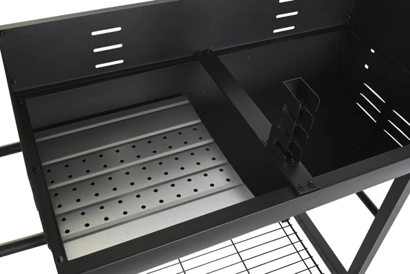 BARBACOA ACERO 91X45X89 NEGRO - Resim 5