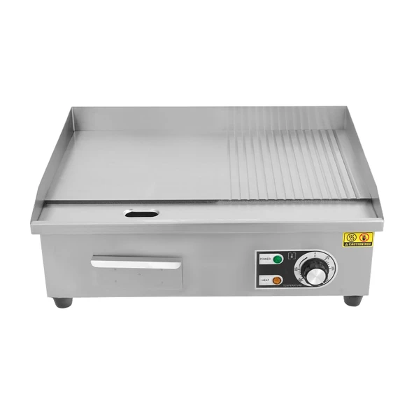 DCSYOG Ticari Elektrikli Izgara Izgara Plakası 3000W Düz Izgara Plakası Paslanmaz Çelik Yemek Masası Izgara 55x30 cm Restoran ve Ev Kullanımı için Elektrikli Izgara ürün görseli 1
