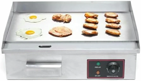OJHGRDFV 22" Ticari Elektrikli Plaka, 1,6 KW, Yassı Demir, Teppanyaki Izgara, Yapışmaz, Tezgah Izgarası için, Krep, Tavuk ve Fileto için Ayarlanabilir Sıcaklık Kontrolü. ürün görseli 1