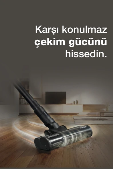 Fantom Pluto P 6100 Plus Cyclone Elektrikli Moplu Dikey Süpürge Siyah - Resim 5