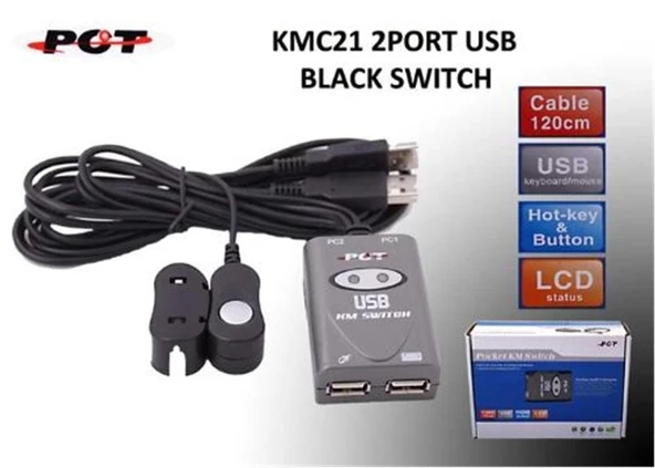Pct KMC21 2Port Usb Switch ürün görseli 1