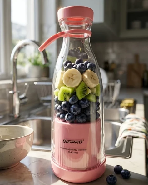 Mini Blender USB Şarjlı Smoothie Hazırlayıcı Kolay Temizlenebilir Tasarım ürün görseli 1