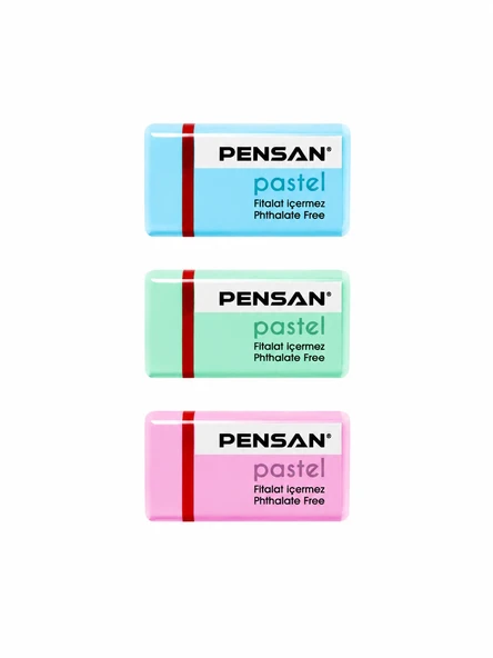 PENSAN PASTEL RENKLİ SİLGİ 3 ADET - Resim 3