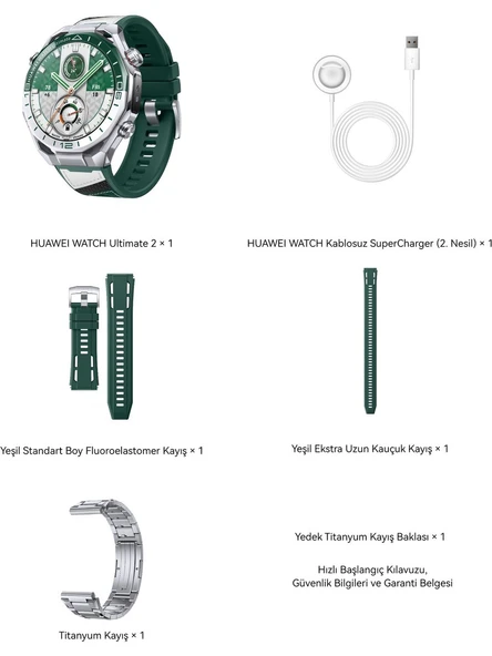 Huawei Watch Ultimate 2  Yeşil - Resim 6