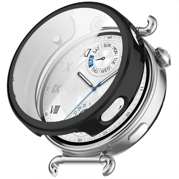 Sneezy Huawei Watch Gt6 41mm Tpu Yumuşak Silikon Kasa Ve Ekran Koruyucu  Siyah ürün görseli 1