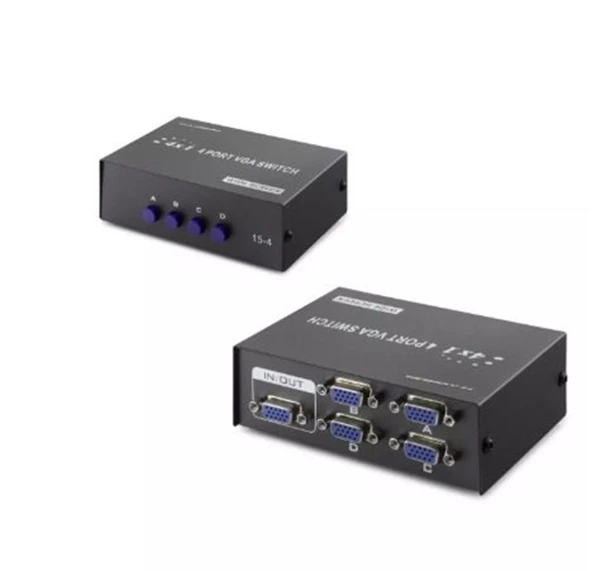 Hadron Hdx1329 4 Port Vga Switch 54Mhz 4Giriş 1Çıkış ürün görseli 1