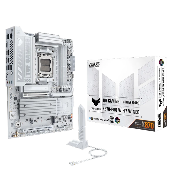 ASUS TUF GAMING B850-PRO WIFI7 W NEO AMD B850 AM5 DDR5 9000 DP HDMI 3x M2 USB3.2 Gen 2x2 WiFi 7 + BT AURA RGB 2.5Gbit LAN ATX ürün görseli 1