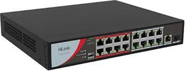 Hilook NS-0318P-130(B) 16 Port 10-100 Poe Switch 1x1000 Mbps RJ45 Port, 1x1000 Mbps SFP ürün görseli 1