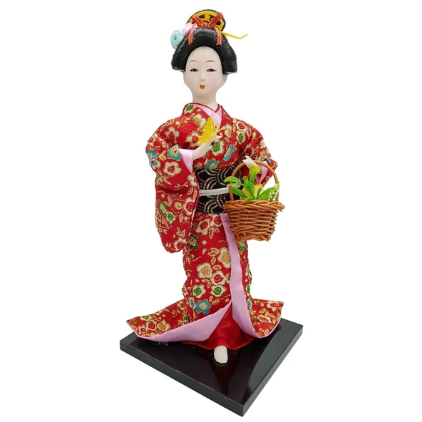Japon Kimonolu Geyşa Bebek Biblo 30 cm No.18 ürün görseli 1