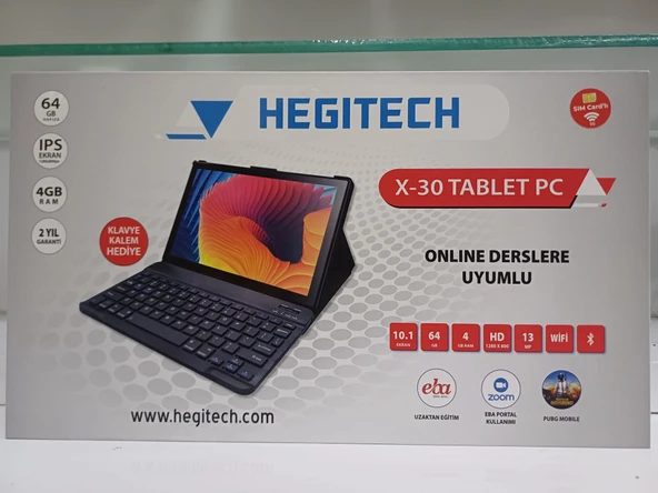 HEGITECH X30 64GB 4GB RAM KLAVYELİ KALEMLİ SİM KARTLI TABLET ürün görseli 1