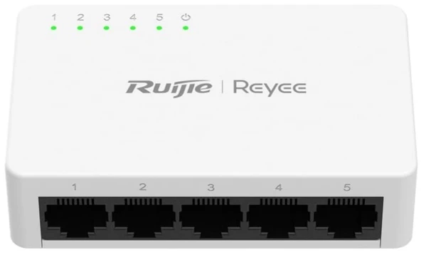 Ruijie Reyee RG-ES05G-L 5 Portlu 10-100-1000 Gigabit Tak Çal Tak Çalıştır Switch Plastik Kasa ürün görseli 1