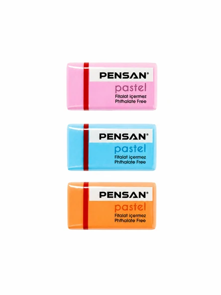 PENSAN PASTEL RENKLİ SİLGİ 3 ADET - Resim 2