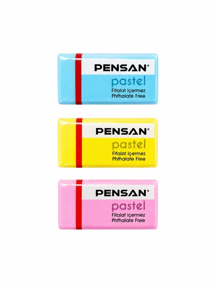 PENSAN PASTEL RENKLİ SİLGİ 3 ADET - Resim 7