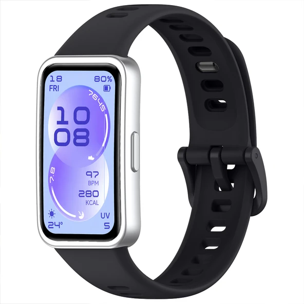 Huawei Band 11 / 11 Pro Uyumlu Premium Soft Silikon Kordon Tokalı Konforlu Akıllı Saat Kayışı  Siyah ürün görseli 1