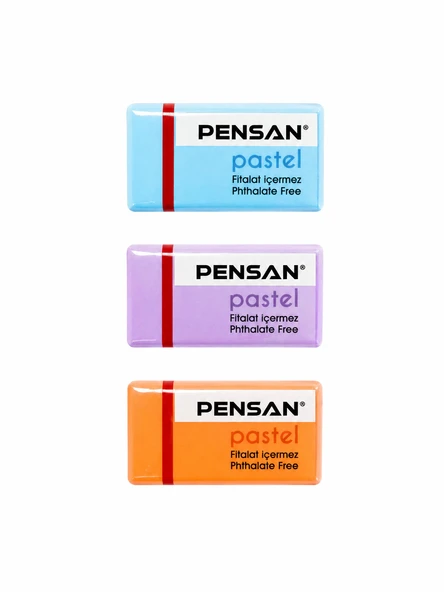 PENSAN PASTEL RENKLİ SİLGİ 3 ADET - Resim 4