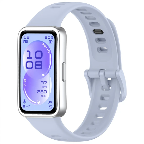 Huawei Band 11 / 11 Pro Uyumlu Premium Soft Silikon Kordon Tokalı Konforlu Akıllı Saat Kayışı  Mavi ürün görseli 1