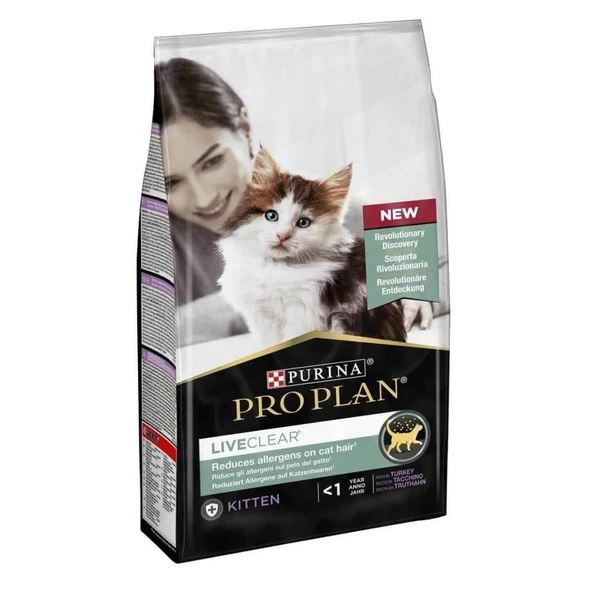 ProPlan LiveClear Kitten Hindili Yavru Kedi Maması 1.4 Kg ürün görseli 1