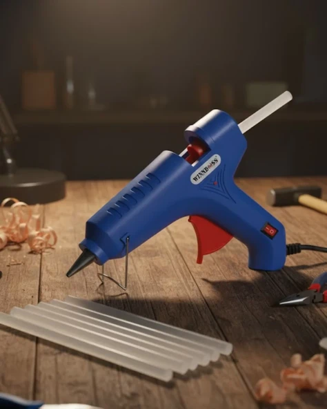 80 W Profesyonel Silikon Tabancası 11 mm Uyumlu 5 Adet Hediye Silikon ürün görseli 1