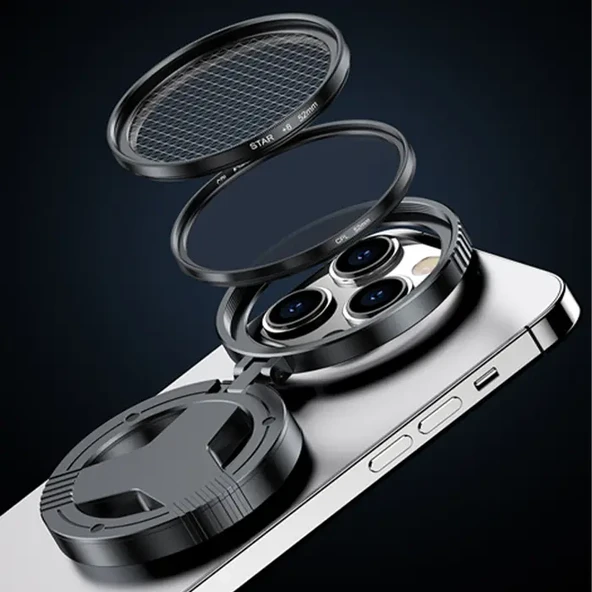 Ally MagSafe Uyumlu Manyetik 52mm CPL Polarize Telefon Kamera Lens Filtresi (Yansıma Önleyici)-(5775) ürün görseli 1