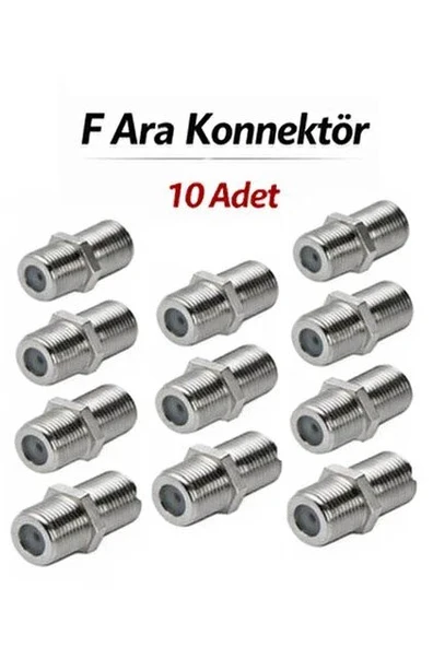 F Ara Konnektör / Uydu Anten Kablo Ekleme Aparatı = 10 AD. ürün görseli 1