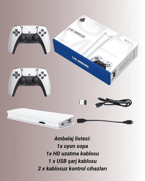 4K Destekli Bluetooth Retro Oyun Konsolu - M15 Modeli - Resim 5