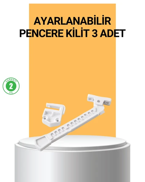 Pencere Cam Emniyet Kilidi Açılma Sınırlayıcı Set ürün görseli 1