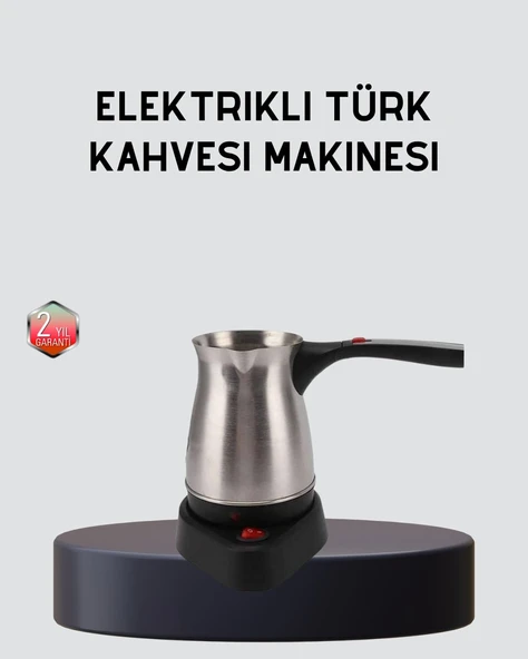 Elektrikli Türk Kahvesi Cezvesi 800W Kablosuz Döner Tabanlı ürün görseli 1
