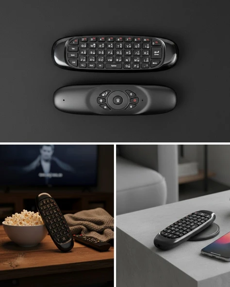Android TV ve PC Uyumlu Kablosuz Hava Fareli Kumanda ürün görseli 1