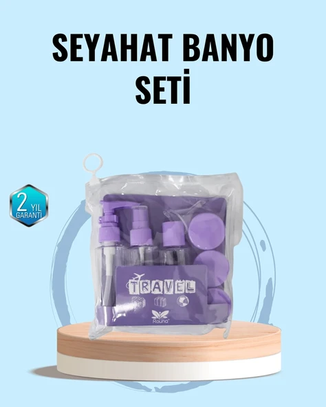 Taşınabilir 5 li Seyahat Banyo Seti Şampuanlık Sprey Krem Kutusu ürün görseli 1