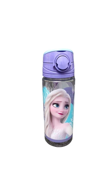 Dadacuq Lisanslı Pipetli Frozen Plastik Matara 500 ml Mavi ''Step Into Your Power'' ürün görseli 1