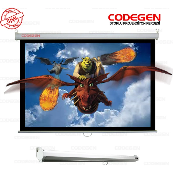 Codegen AX-18 STORLU PROJEKSİYON PERDESİ 180x180 (Arkası Siyah Fonlu - Duvar/Tavan Asılabilir)(1923) ürün görseli 1