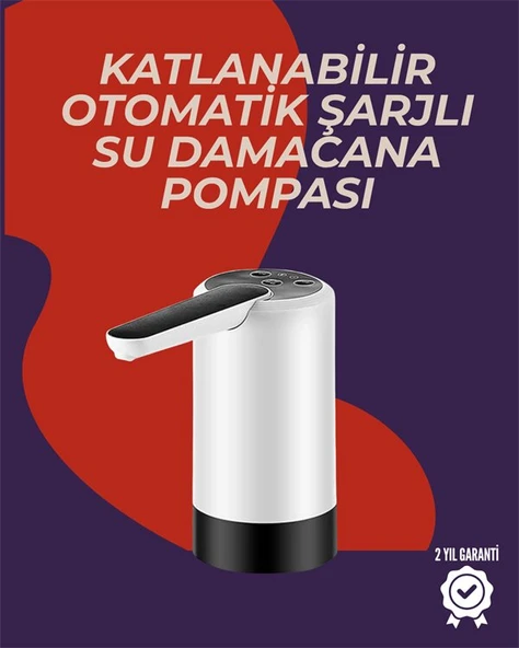 Şarjlı Damacana Su Pompası Otomatik ve Taşınabilir ürün görseli 1