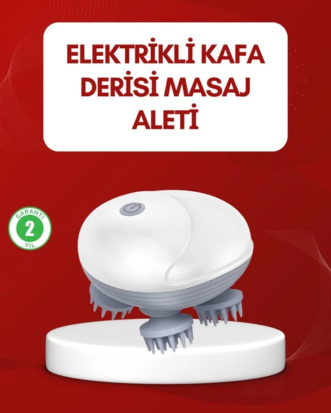 Su Geçirmez Elektrikli Kafa Masaj Cihazı IPX7 ürün görseli 1